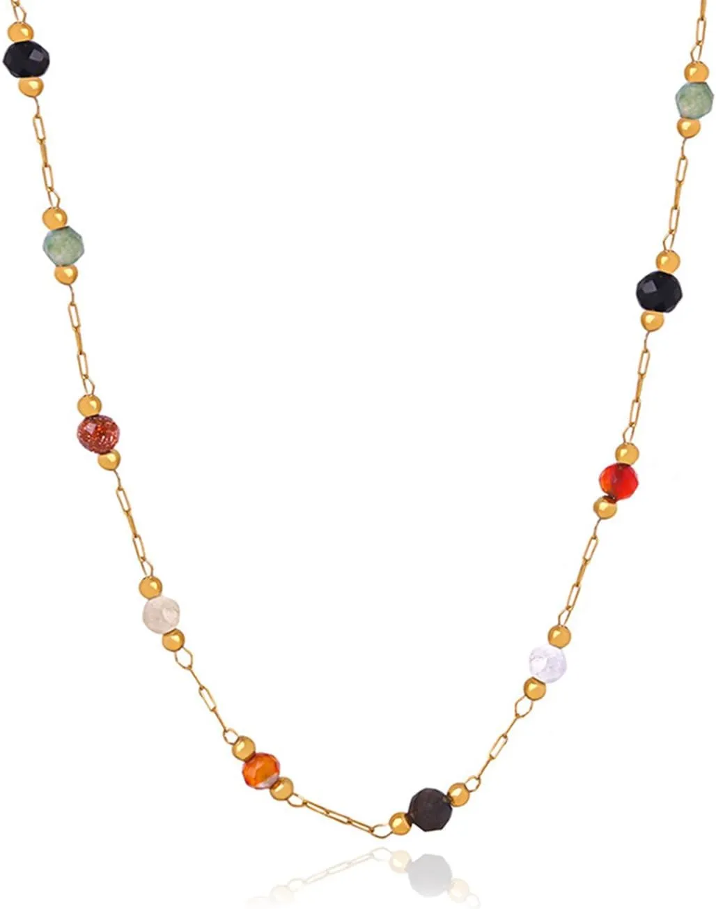 Cute Flower Charm Necklace for Women Colorful Dainty Floral Choker Silver Plated Stainless Steel Necklaces for Women Birthday Anniversary Graduation Mother's Day Gifts
