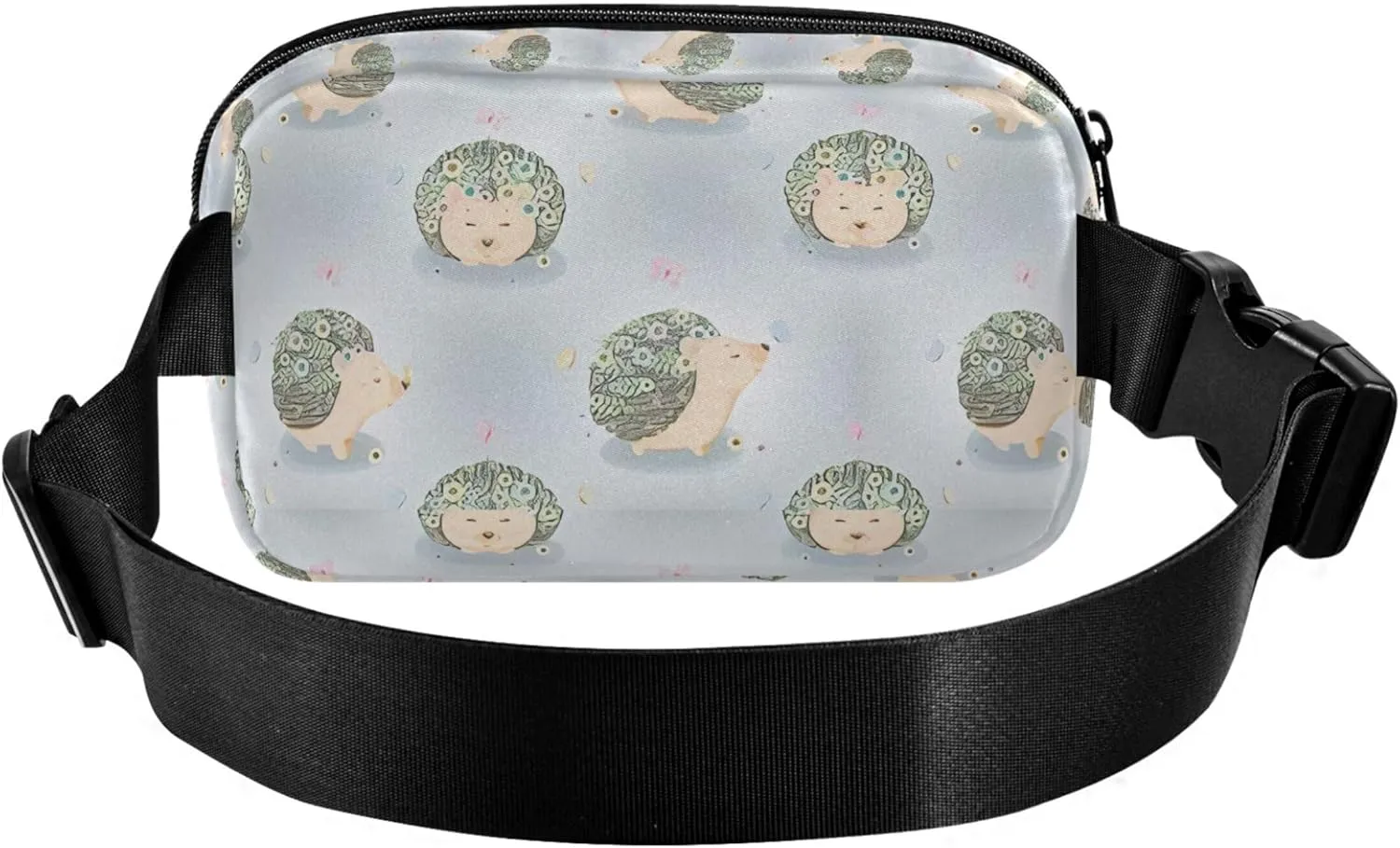 Cute Hedgehogs Flowers Women Fanny Packs Belt Bag Hip Pack Waterproof Neon Waist Purse for Women
