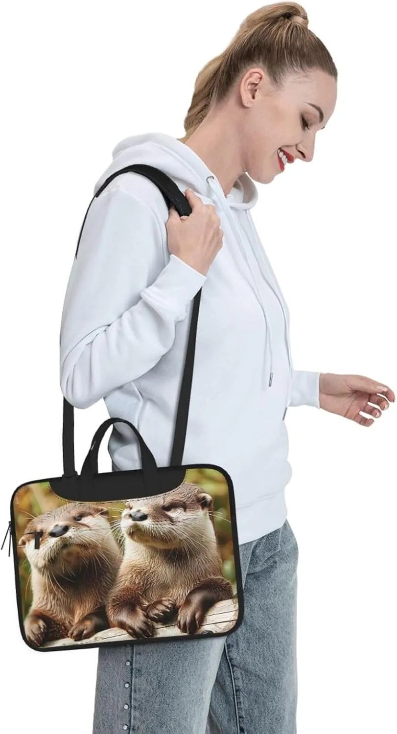 Cute Otter Printed Laptop Tote Bag, Laptop Tote Bag, Travel Bag, Business Computer Bag, Work Bag for Men and Women