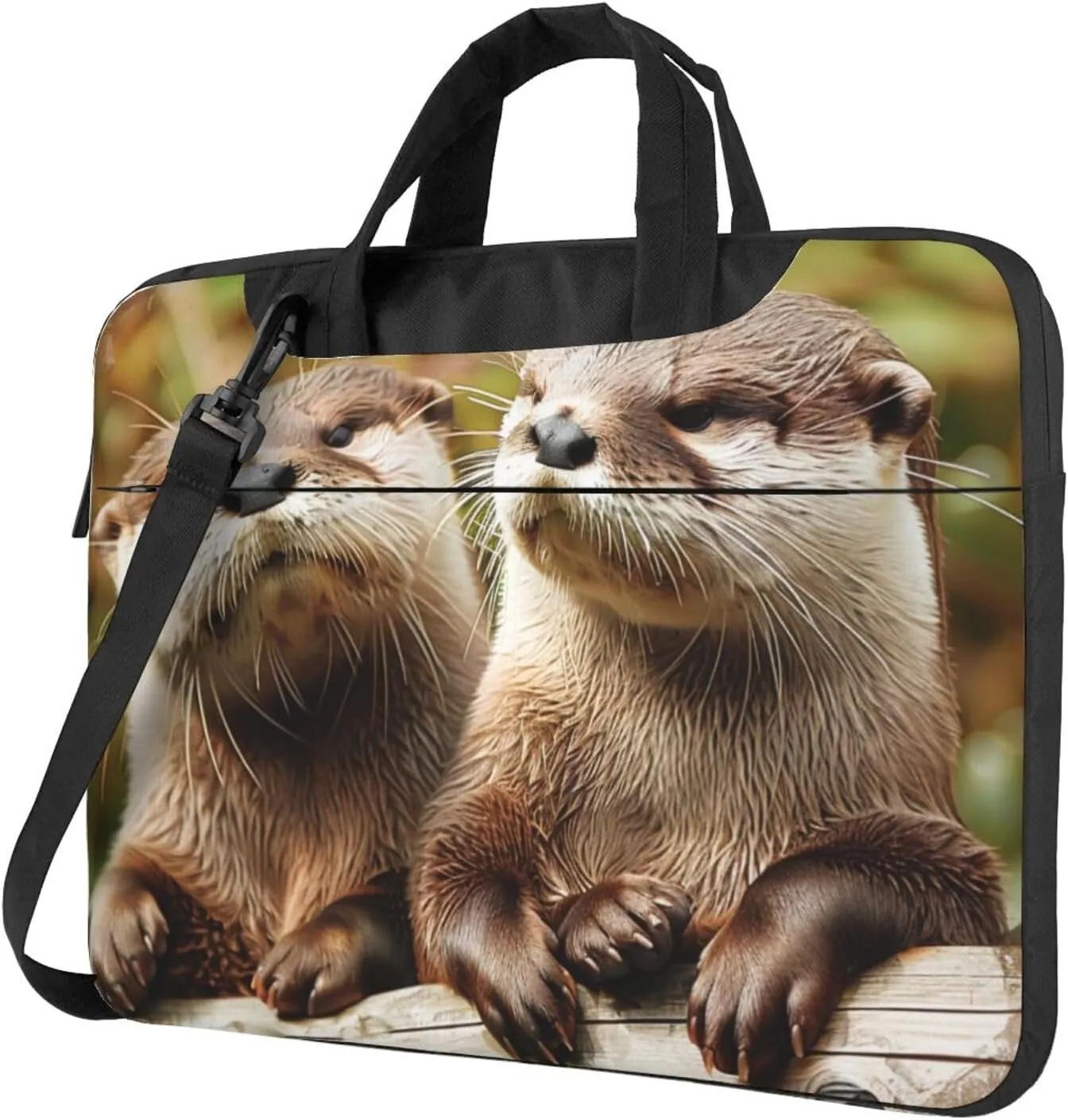 Cute Otter Printed Laptop Tote Bag, Laptop Tote Bag, Travel Bag, Business Computer Bag, Work Bag for Men and Women