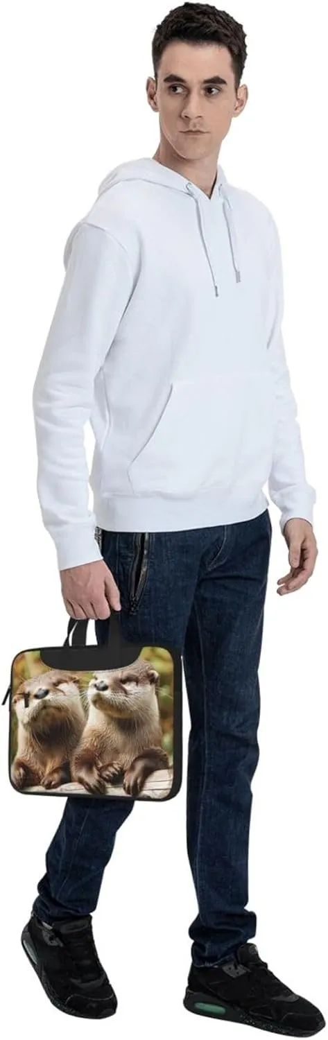 Cute Otter Printed Laptop Tote Bag, Laptop Tote Bag, Travel Bag, Business Computer Bag, Work Bag for Men and Women