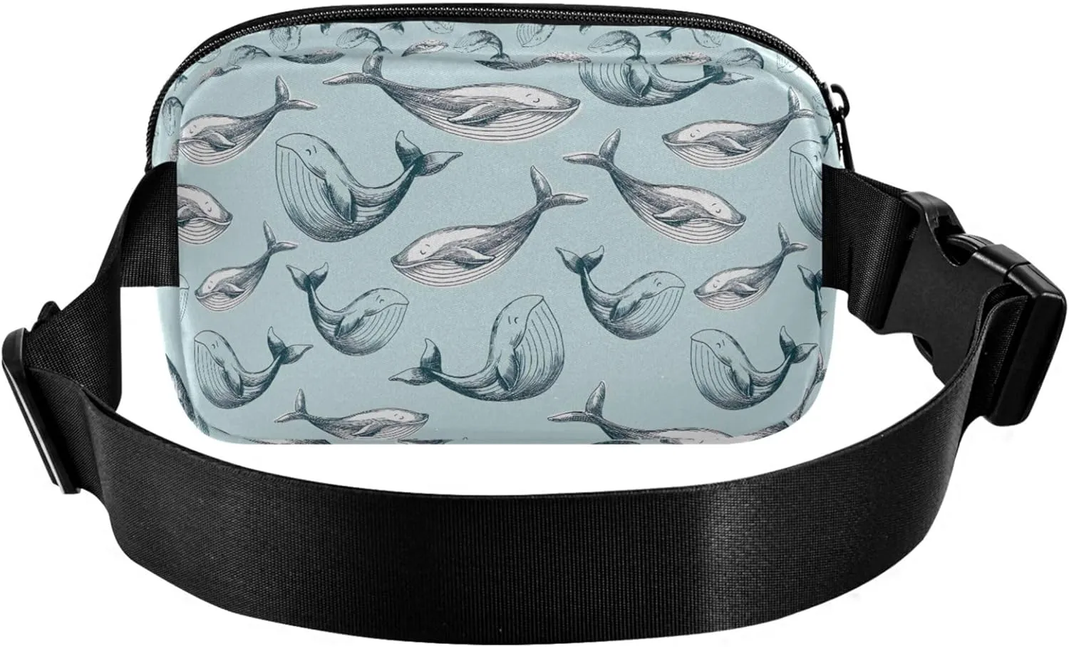 Cute Whale Women Fanny Pack Hip Pouch Belt Bag Waterproof Festival Travel Waist Pack for Men