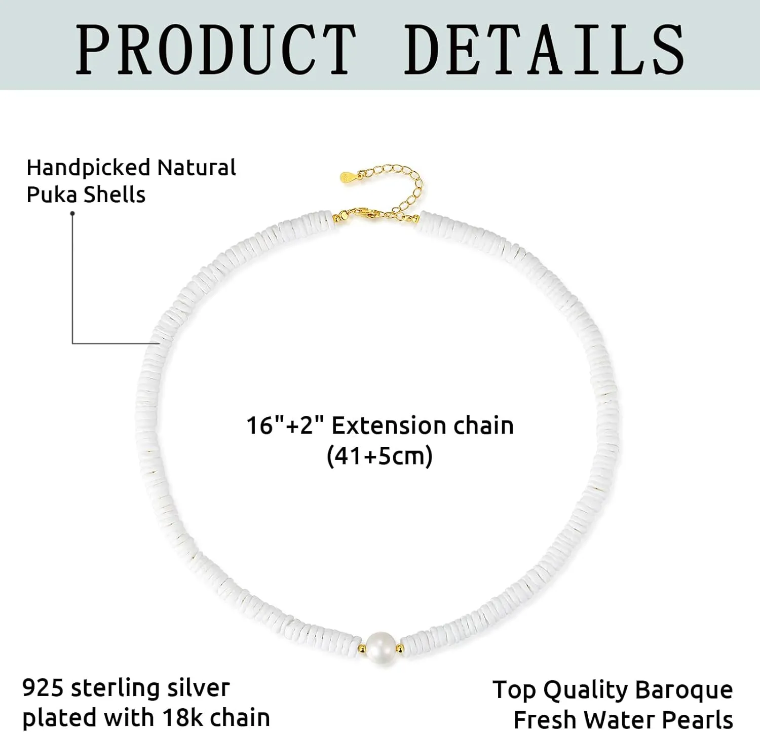 Dainty Baroque Pearl Necklaces for Women Trendy, Gold Vintage Pearl Choker Beaded Chain Necklace for Womens Perfect Jewelry Gifts on Birthday