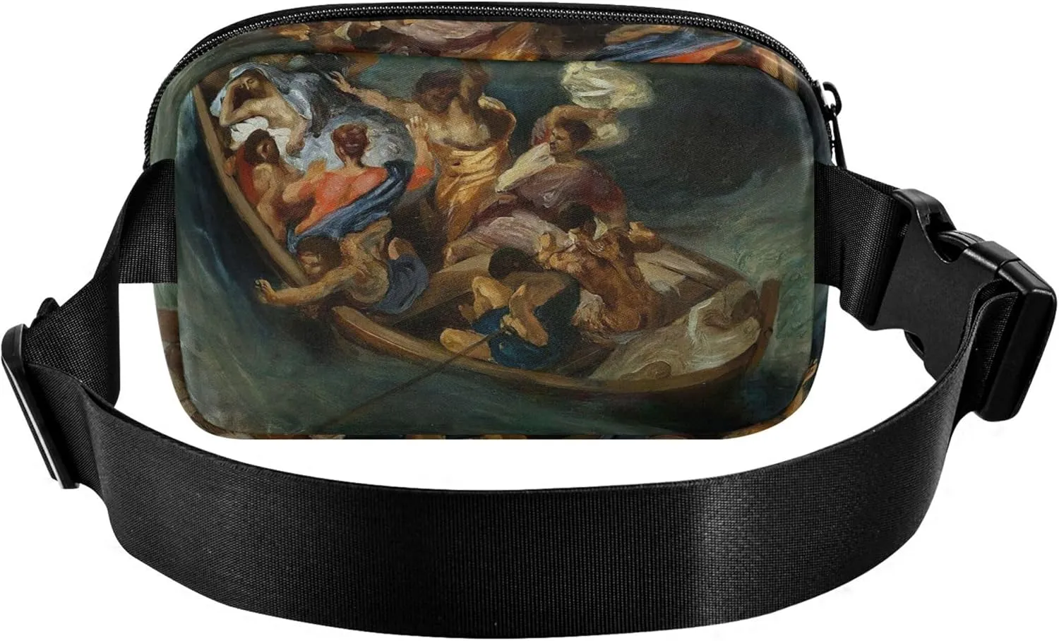 Delacroix Prints Christ Sea Galilee Fanny Packs for Women Bright Color Hip Bag Belt Pouch Waterproof Waist Pack for Women