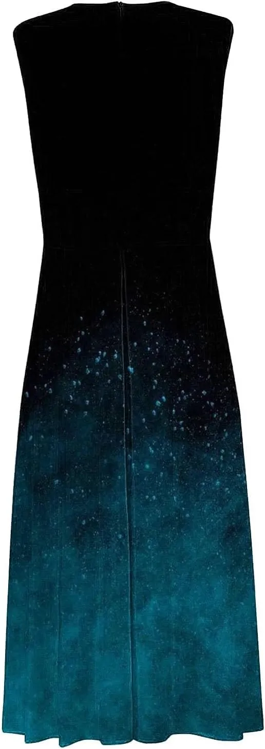 Dresses for Women 2024 Sleeveless Dresses Casual Summer Boho Dress Floral Dressy Tank Dress V Neck Beach Maxi Dress