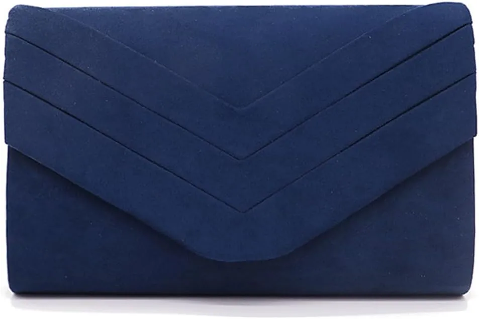 Evening Bag for Women Velvet Clutch Envelope Handbag Bridal Wedding Purse Elegant Shoulder Bag with Detachable Chain