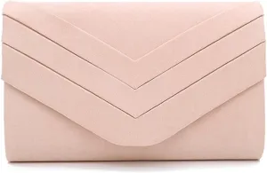 Evening Bag for Women Velvet Clutch Envelope Handbag Bridal Wedding Purse Elegant Shoulder Bag with Detachable Chain