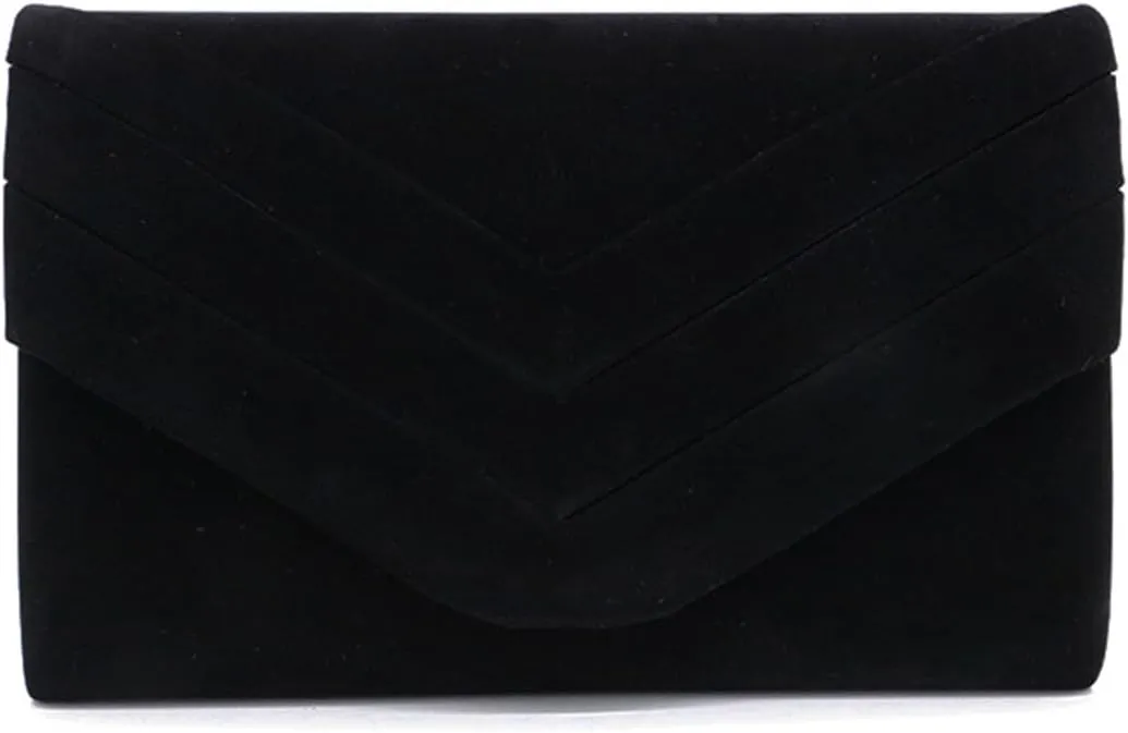 Evening Bag for Women Velvet Clutch Envelope Handbag Bridal Wedding Purse Elegant Shoulder Bag with Detachable Chain