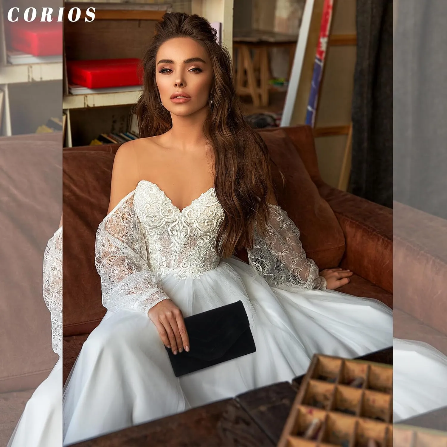 Evening Bag for Women Velvet Clutch Envelope Handbag Bridal Wedding Purse Elegant Shoulder Bag with Detachable Chain