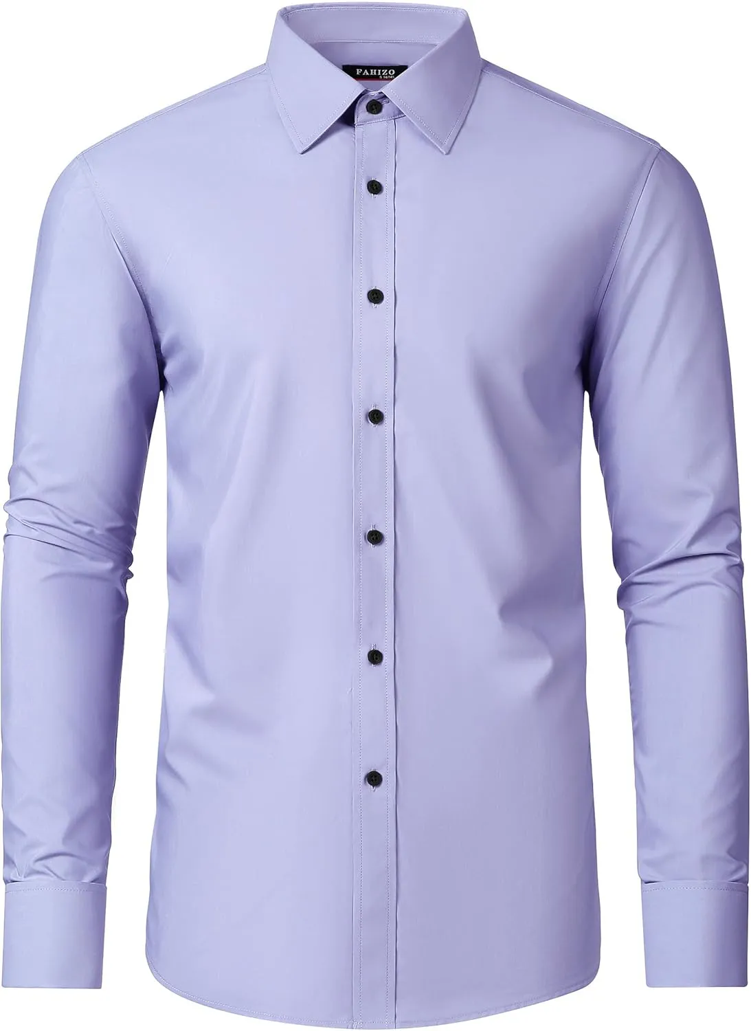 FAHIZO Men's White Tuxedo Shirt with Wing Collar, French Cuffs & Accessories