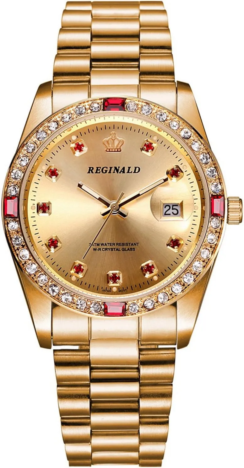 FANMIS Men's Luxury Business Waterproof Wristwatch Analog Two Tone Stainless Steel Date Quartz Watches