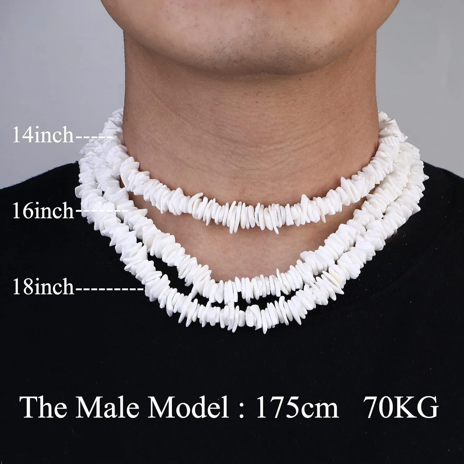 FASACCO Puka Shell Necklace - White Men Women Beach Hawaiian Surfer Choker