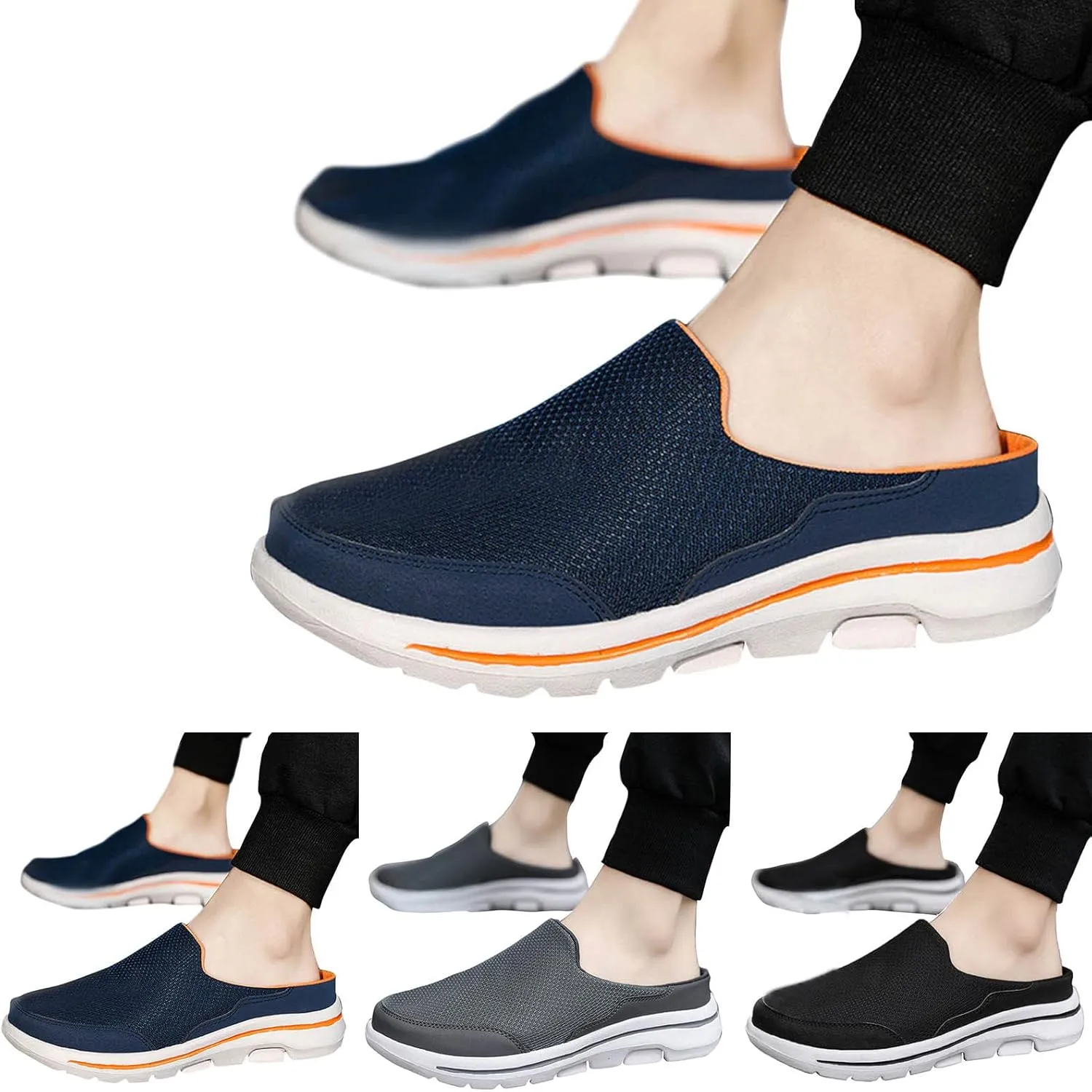 Fashion Sneakers Shoes Men Sports Shoes Fashionable and Simple Solid Color New Pattern Summer Breathable Mesh