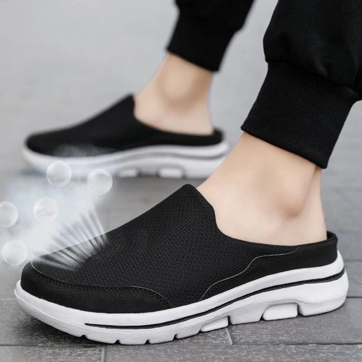 Fashion Sneakers Shoes Men Sports Shoes Fashionable and Simple Solid Color New Pattern Summer Breathable Mesh