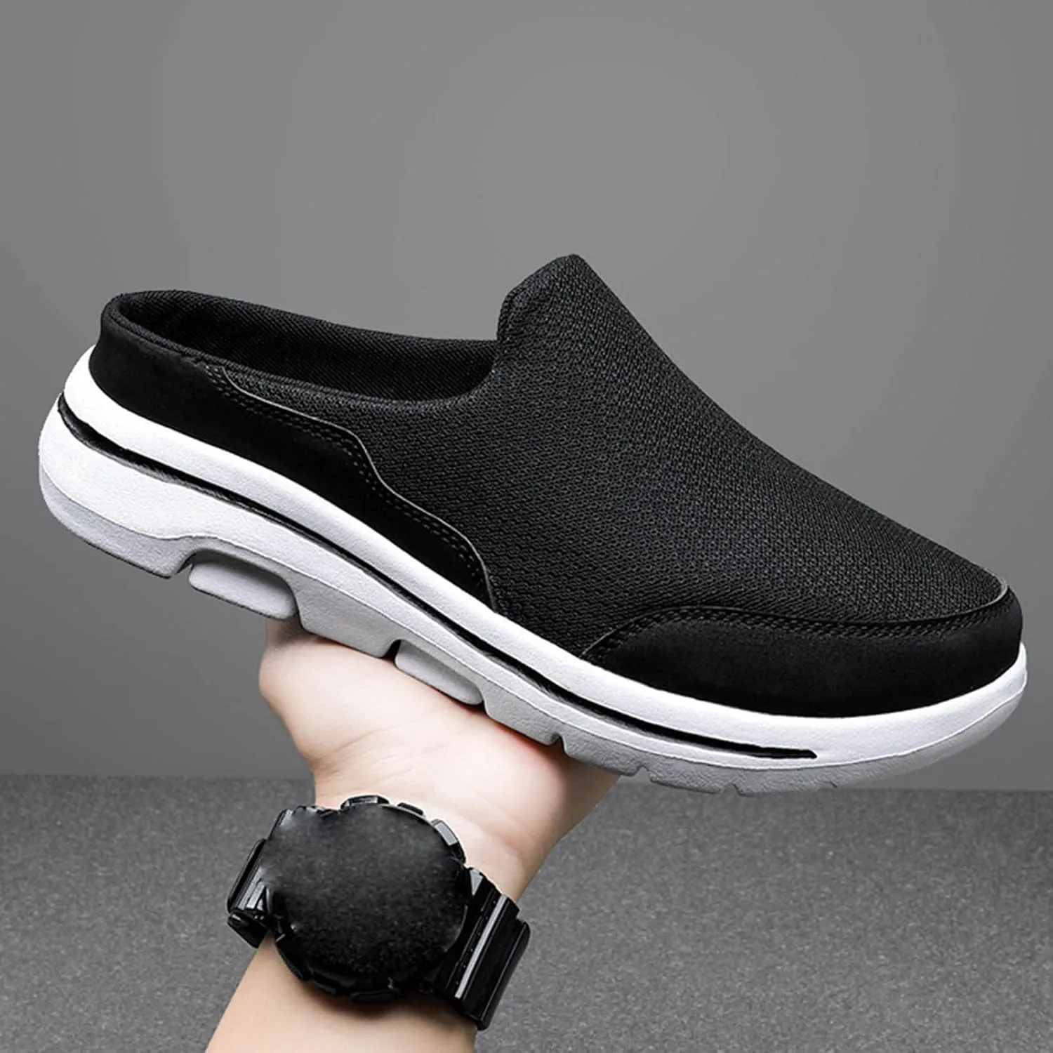 Fashion Sneakers Shoes Men Sports Shoes Fashionable and Simple Solid Color New Pattern Summer Breathable Mesh