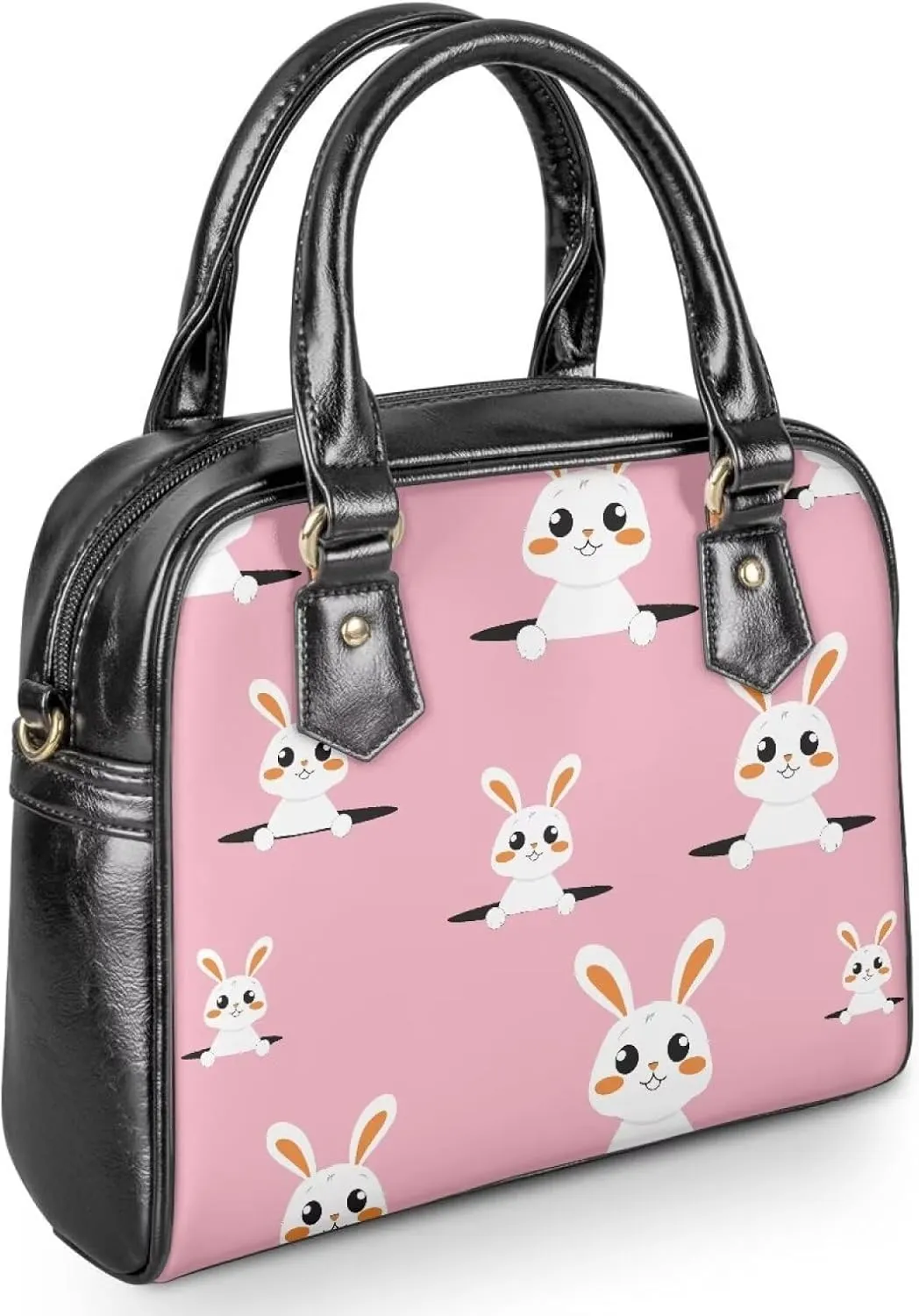 Forchrinse Pink Strawberry Satchel Handbags for Women Cute Purses and Handbags Leather Crossbody Purse Work Tote Bag