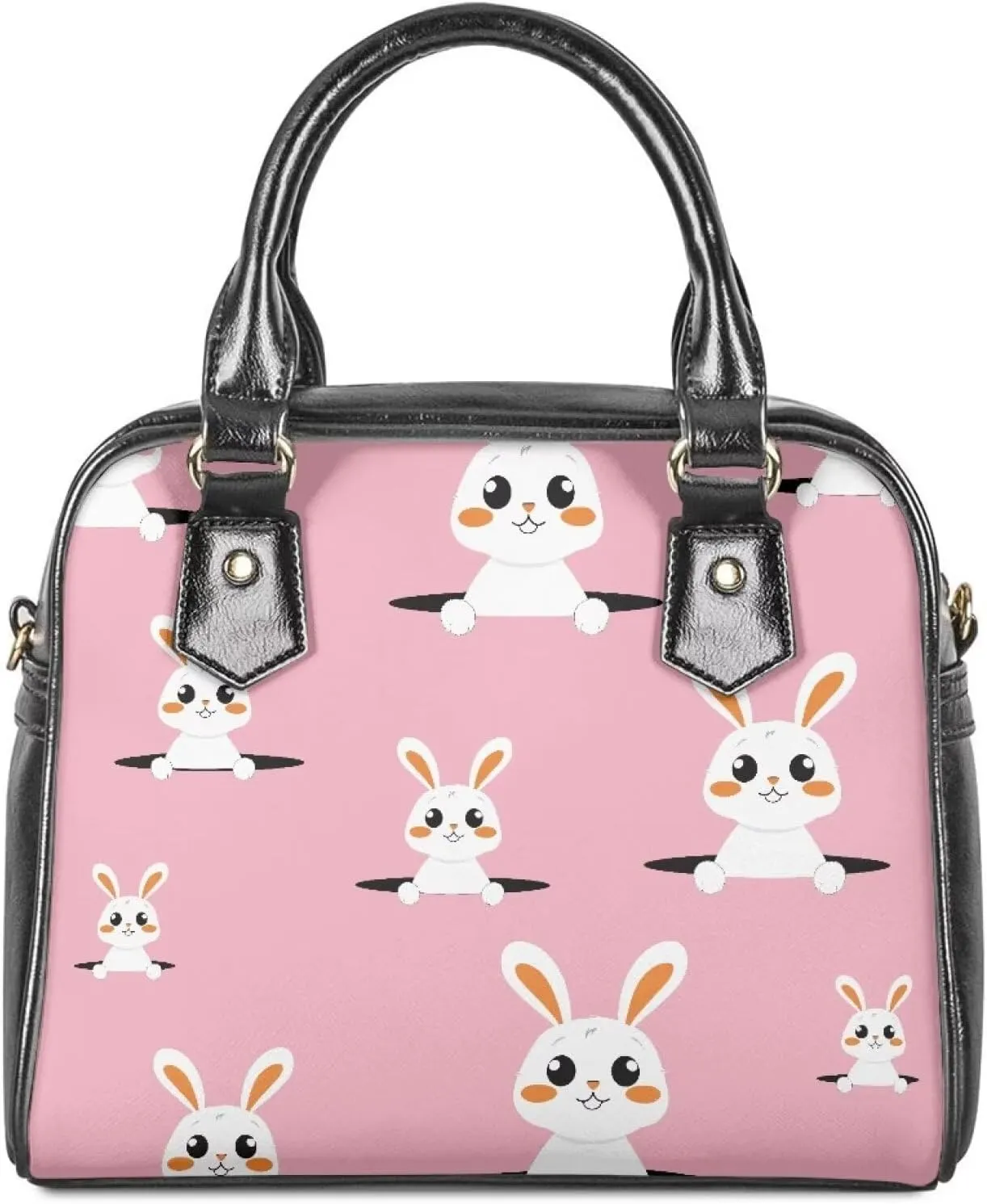 Forchrinse Pink Strawberry Satchel Handbags for Women Cute Purses and Handbags Leather Crossbody Purse Work Tote Bag