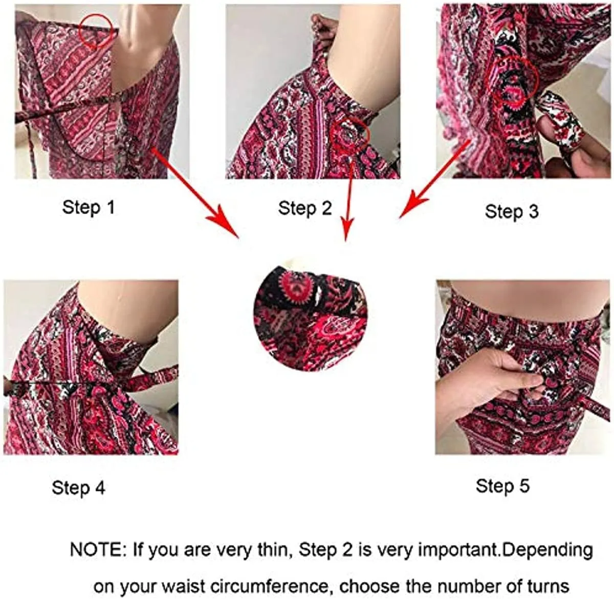 ForeMode Women Boho Print High Waist Side Wrap Bohemian Asymmetric Hem Maxi Long Skirt One Size