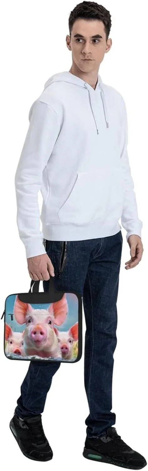 Funny Cute Animal Printed Laptop Tote Bag for Travel Business Computer Bag Work Bag for Men Women