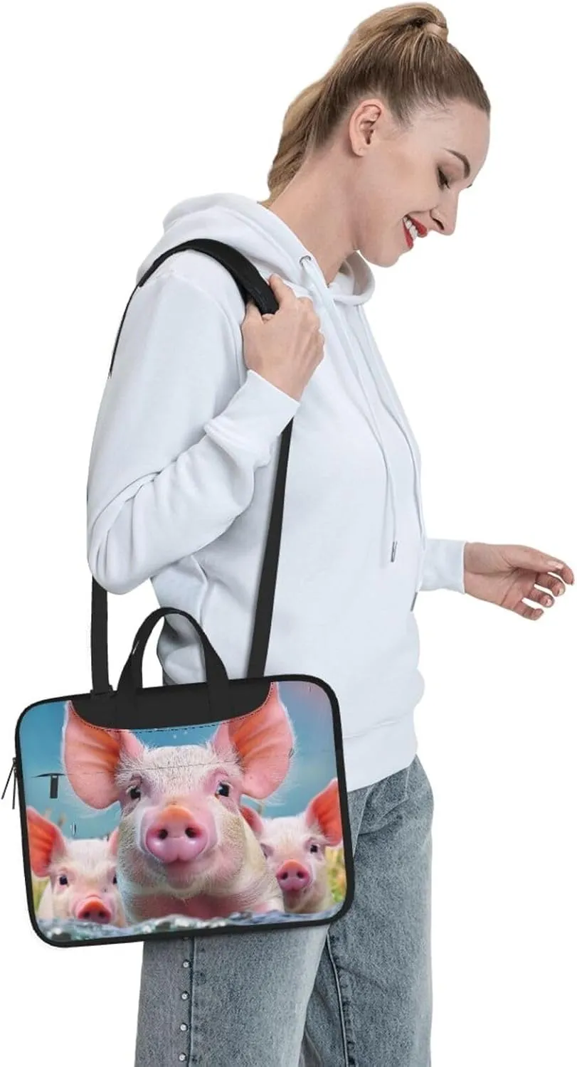Funny Cute Animal Printed Laptop Tote Bag for Travel Business Computer Bag Work Bag for Men Women
