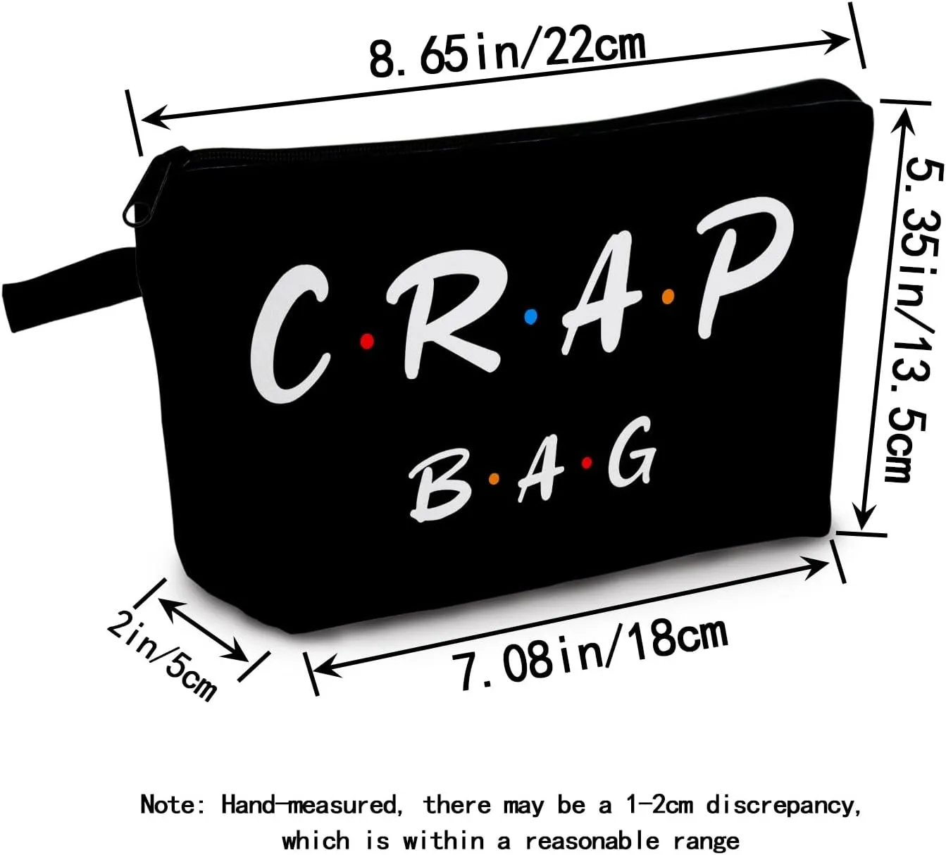 Funny Gift Friend Makeup Bag Colleague Sister Fans Best Friends BFF Pouches for Organization Black Zipper Makeup Bags for Friends Fans Gift Cosmetic Bag for Women Travel Toiletry Bag