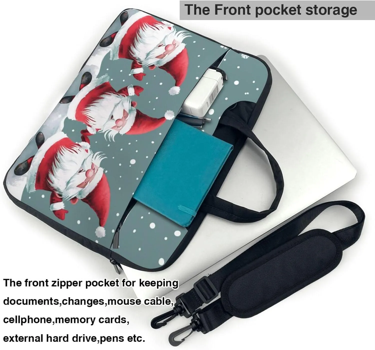 Funny Gnomes Laptop Tote Bag Travel Business Computer Bag Work Bag for Men Women