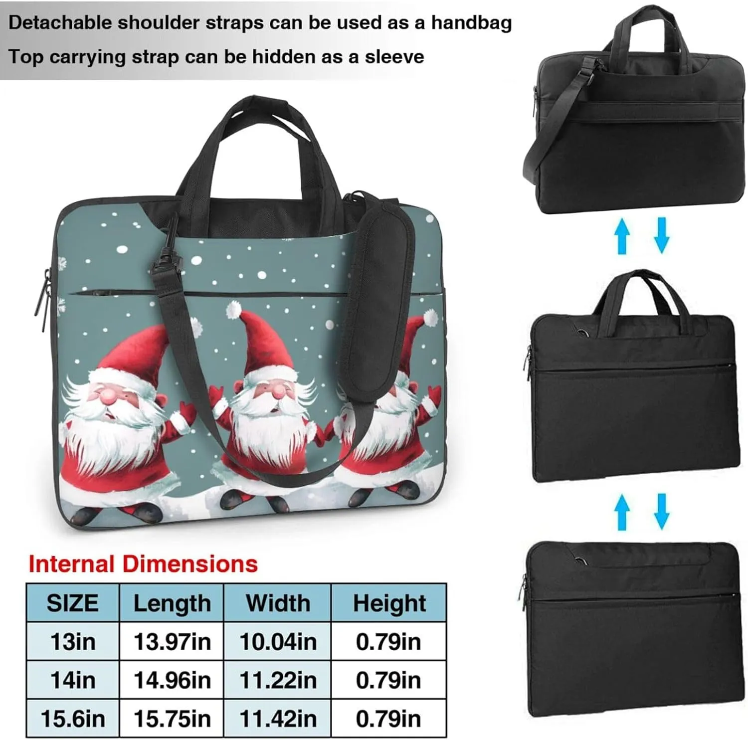 Funny Gnomes Laptop Tote Bag Travel Business Computer Bag Work Bag for Men Women