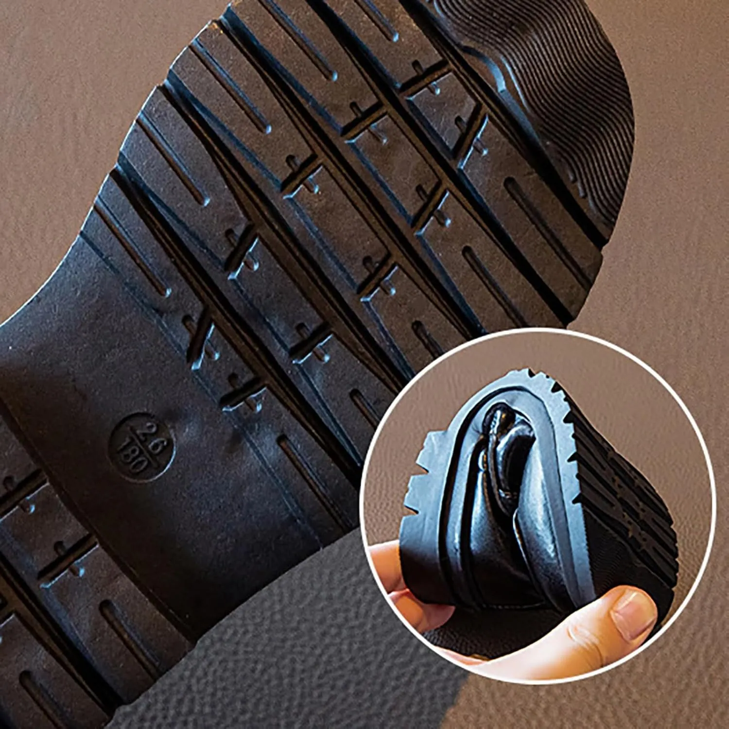 Generic Girls Platform Loafers Solid Color Slip on Leather Shoes School Unform Dress Shoes Non Slip Comfortable Shoes