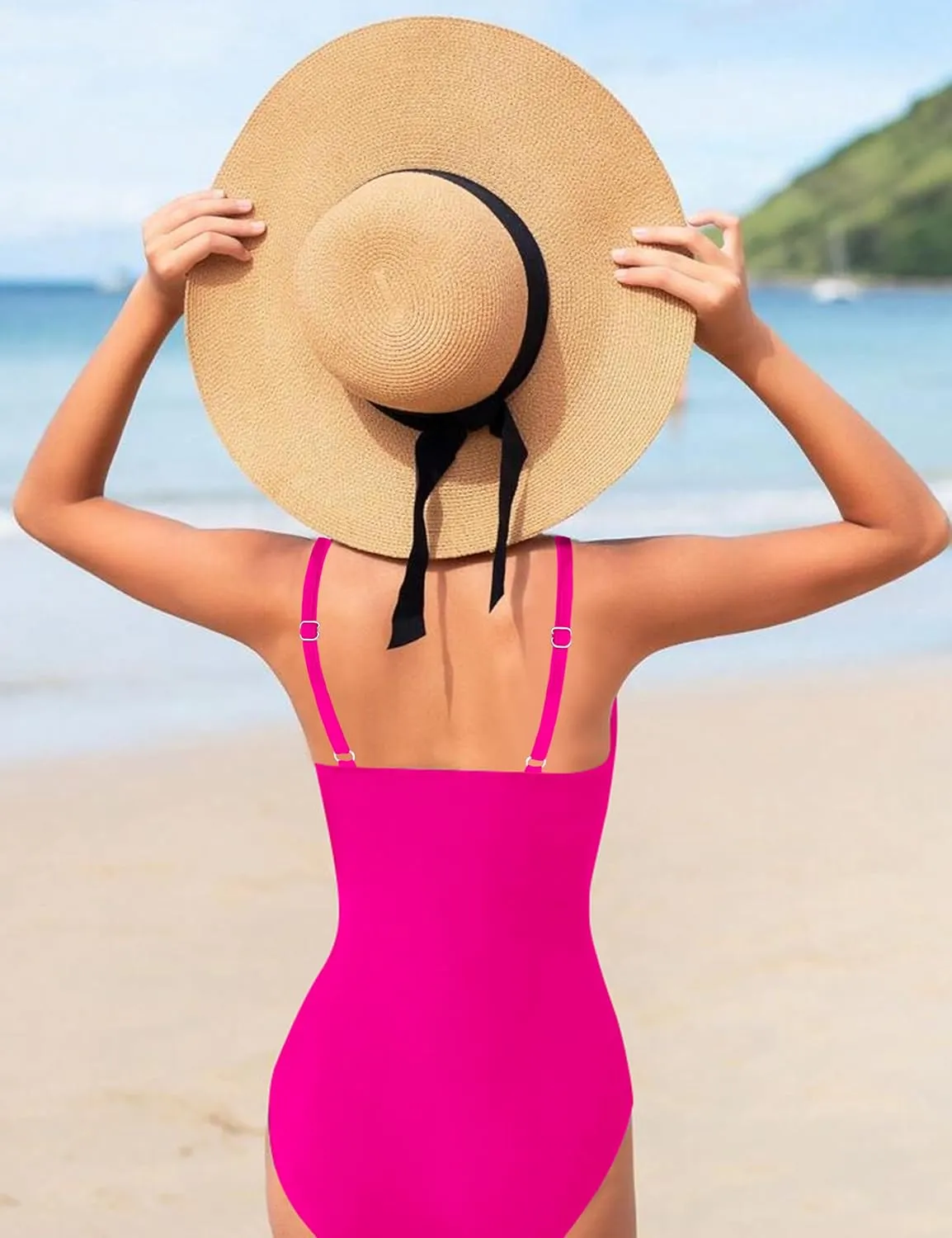 Girls Swimsuit, Adjustable Straps Cut Out One Piece Bathing Suit with Solid Color Cover Up Skirt Girls' Swimwear