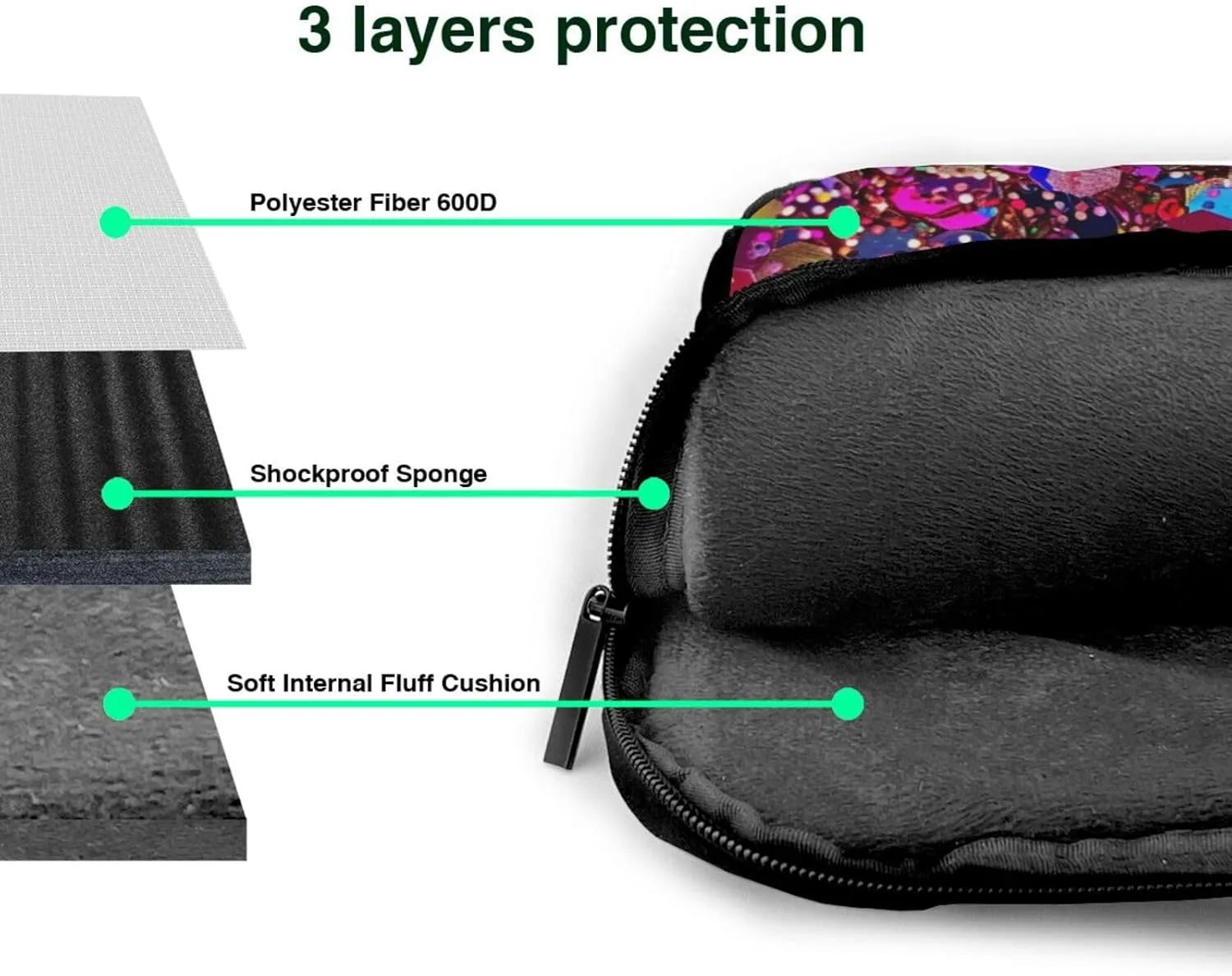 Glitter Pattern Laptop Tote Bag Travel Business Computer Bag Work Bag for Men Women