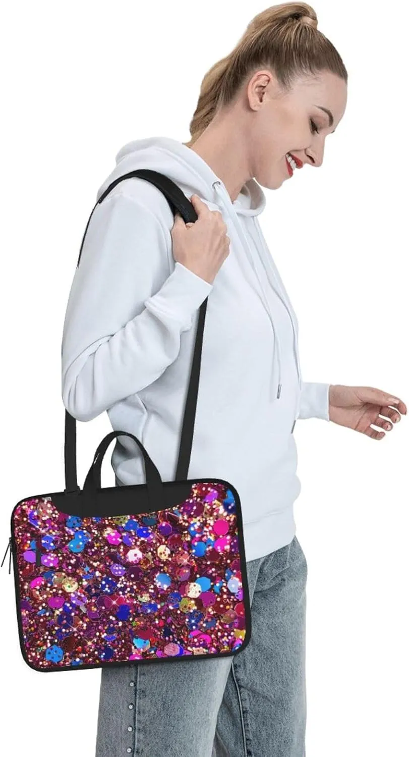 Glitter Pattern Laptop Tote Bag Travel Business Computer Bag Work Bag for Men Women