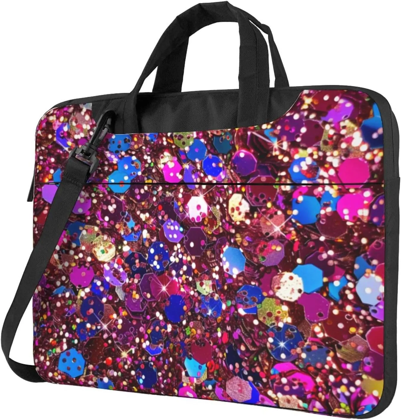 Glitter Pattern Laptop Tote Bag Travel Business Computer Bag Work Bag for Men Women