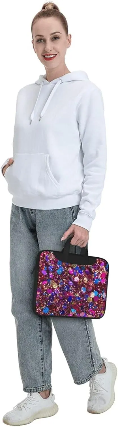Glitter Pattern Laptop Tote Bag Travel Business Computer Bag Work Bag for Men Women