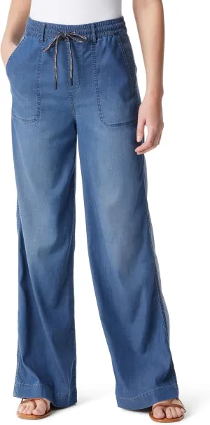 Gloria Vanderbilt Women's Soft Drape Drawstring Pull on Wide Leg Pant Standard