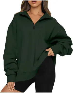 Half Zip Pullover Women Alaska Eagles Letter Print Graphic Sweatshirts for Women Long Sleeve Fall Tops