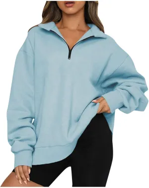 Half Zip Pullover Women Alaska Eagles Letter Print Graphic Sweatshirts for Women Long Sleeve Fall Tops
