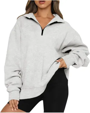 Half Zip Pullover Women Alaska Eagles Letter Print Graphic Sweatshirts for Women Long Sleeve Fall Tops