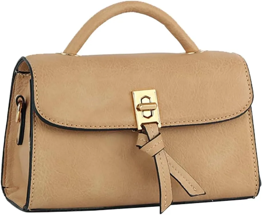 HANDBAG EXPRESS Satchel Bags Handbags Purse for Women Crossbody Vegan Leather