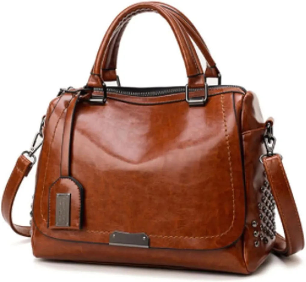 Handbags for women Crossbody Bags for Women Shouler Bag Handbags Women Bags Designer Oil Wax Leather Rivet Bag