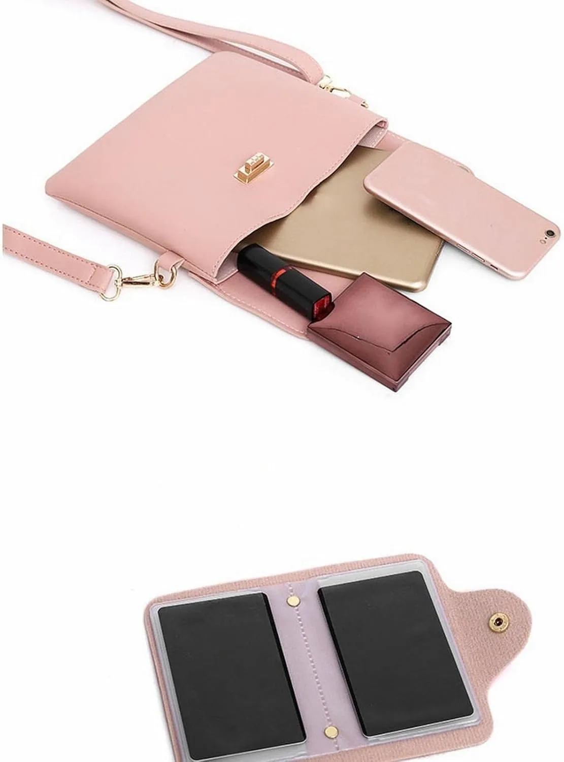 Handbags for women New 3pcs/set Handbags Luxury Belt Decoration Shoulder bag Fashion Messenger bag Three-piece