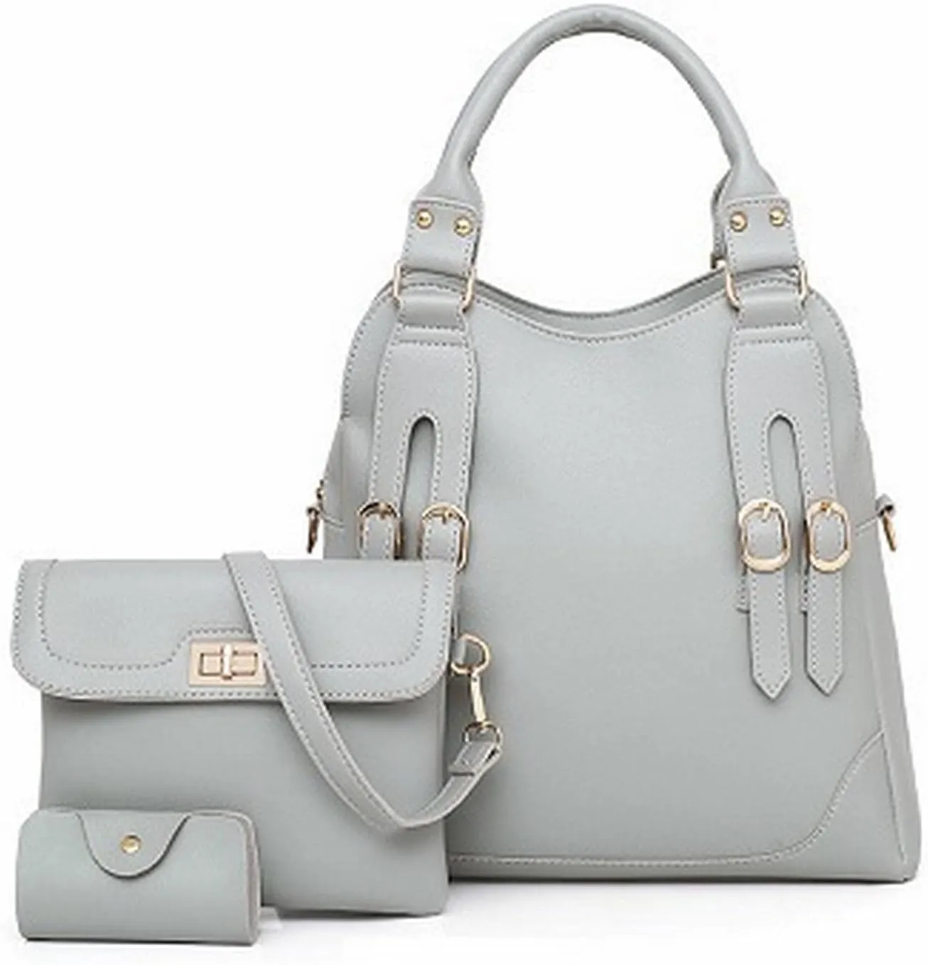 Handbags for women New 3pcs/set Handbags Luxury Belt Decoration Shoulder bag Fashion Messenger bag Three-piece