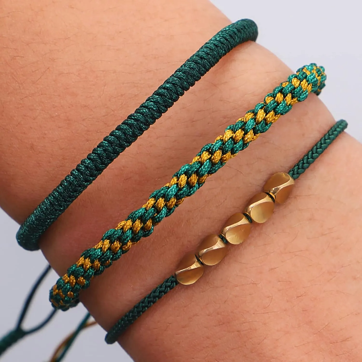 Handmade bracelets | Copper Beads Braided rope | Adjustable Strand | Couple | Yoga | Tibetan Bohemian style | good luck | Bracelets