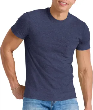 Hanes Originals Crewneck T-Shirt, 100% Cotton Pocket Tees for Men