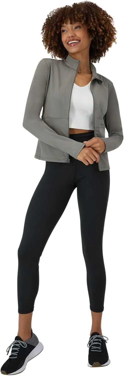 Hanes Women's Moves Leak Protection 7/8 Leggings with Built-in Underwear, Moisture-Wicking & Odor Control, 25 Inseam