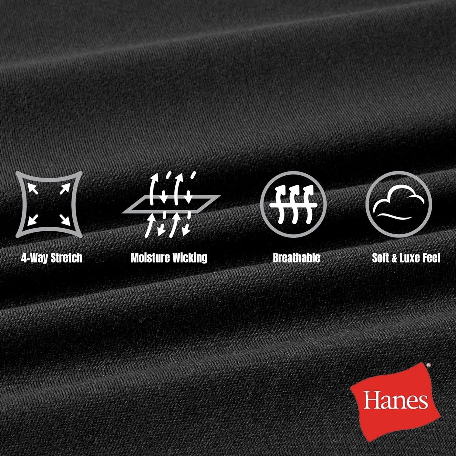 Hanes Women's Moves Leak Protection 7/8 Leggings with Built-in Underwear, Moisture-Wicking & Odor Control, 25 Inseam