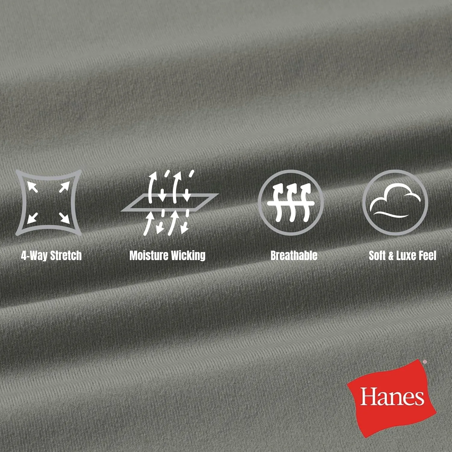 Hanes Women's Moves Leak Protection 7/8 Leggings with Built-in Underwear, Moisture-Wicking & Odor Control, 25 Inseam