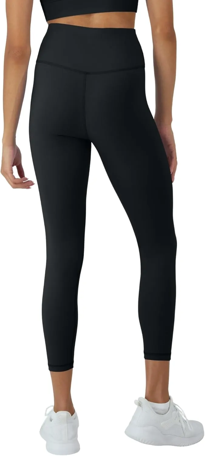 Hanes Women's Moves Leak Protection 7/8 Leggings with Built-in Underwear, Moisture-Wicking & Odor Control, 25 Inseam