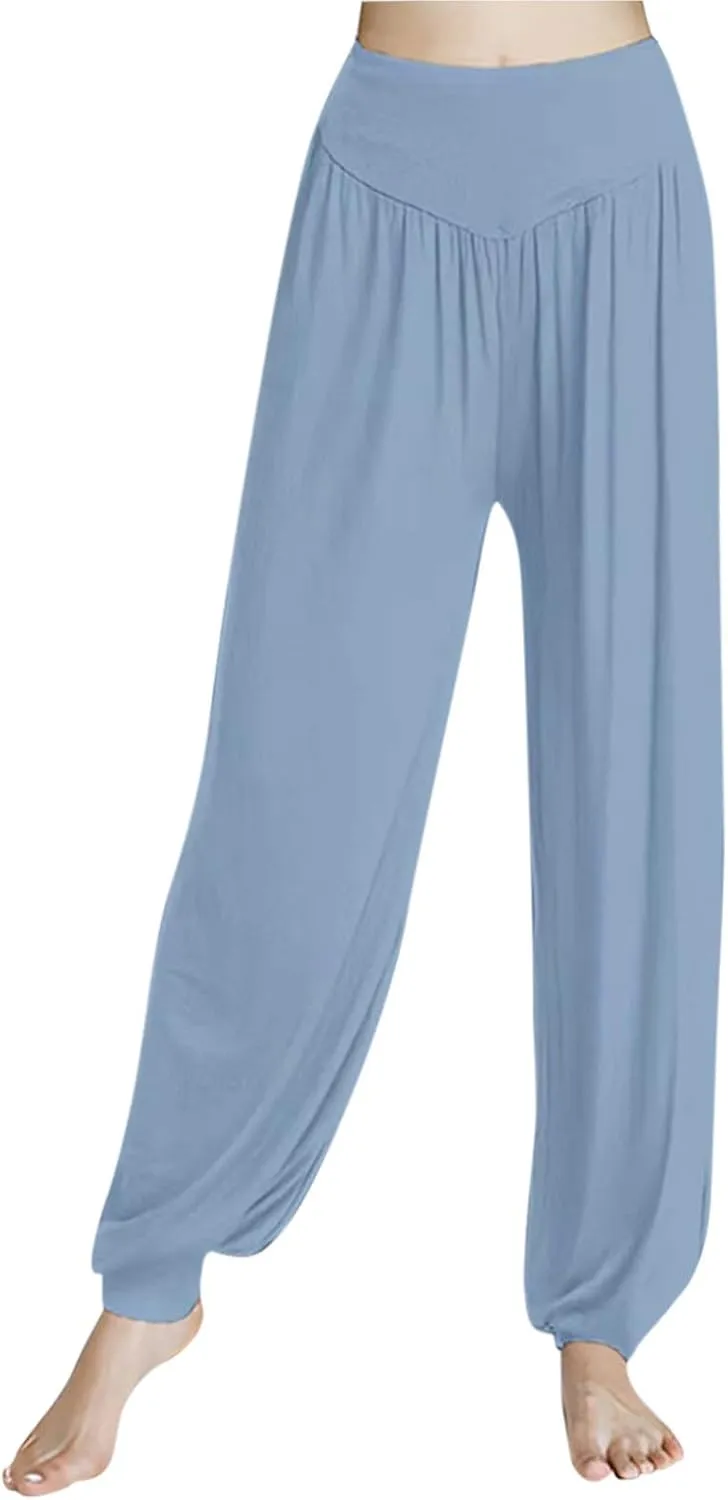 Harem Pants Women High Waist Yoga Pants Elastic Soft Modal Yoga Sports Pants 2025 Summer Loose Comfy Joggers Trousers