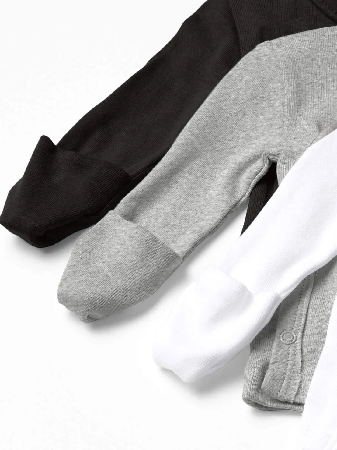 HonestBaby Baby 100% Organic Cotton Long Sleeve Side-Snap Kimono Tops (3 Pack)