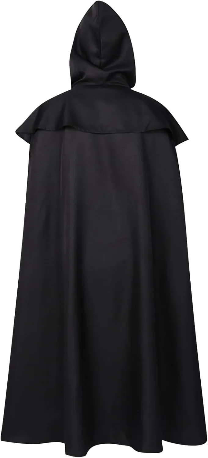 Hooded Robe Halloween Medieval Renaissance Cloaks Unisex Adult Monk Friar Priest Wizard Cloak Hooded Robe Cosplay Capes